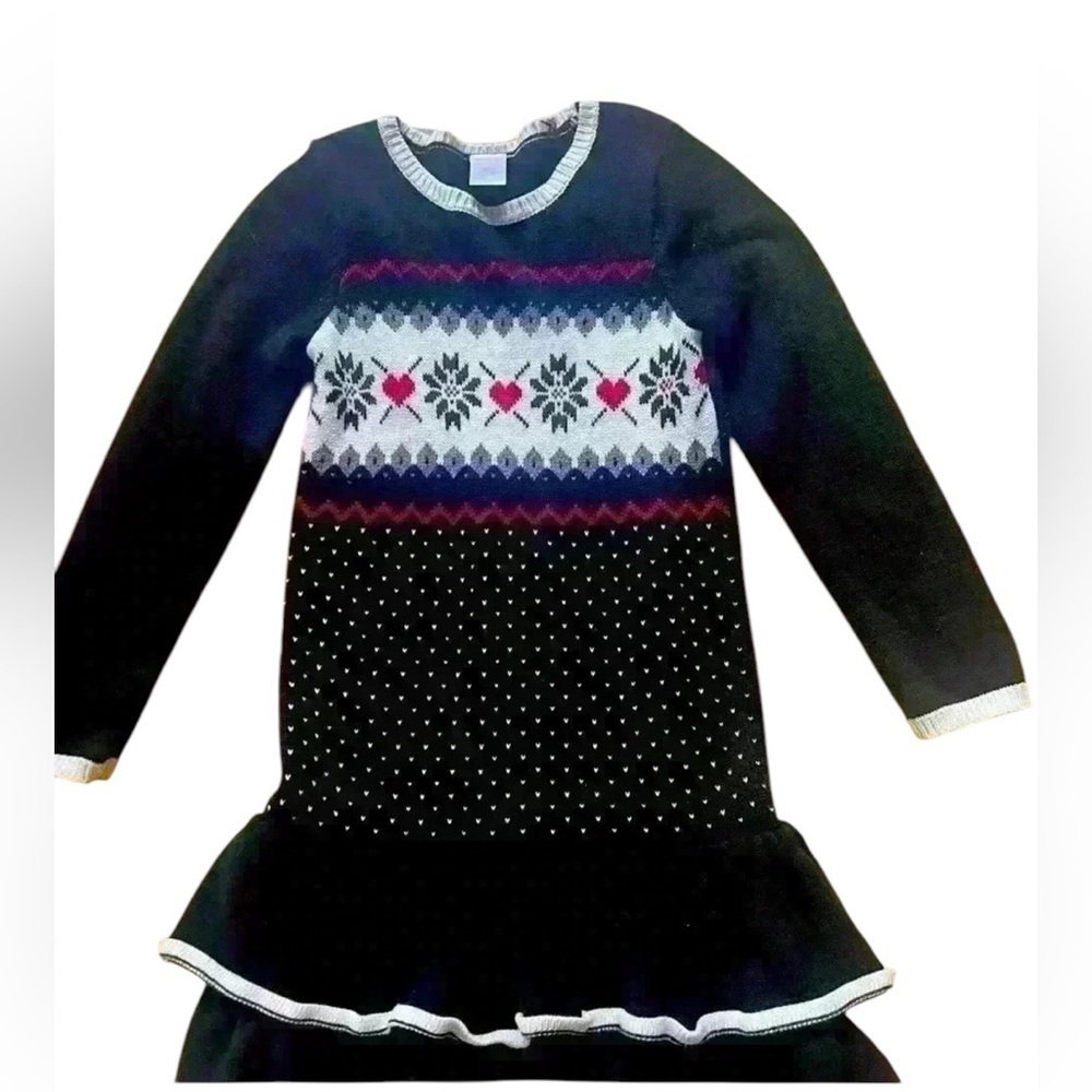 Gymboree sweater dress long sleeve 8. Pullover style ruffles Excellent condition